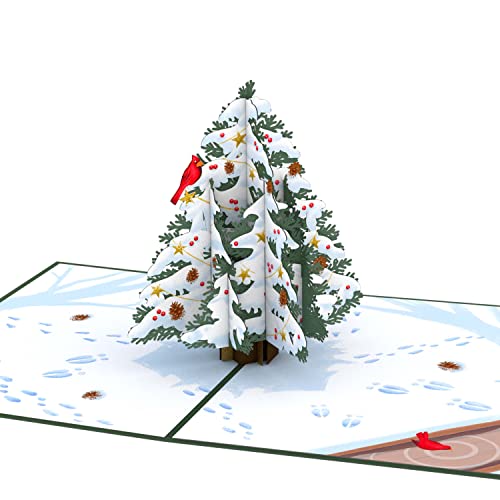 Lovepop® 3D Pop-Up Karte Weihnachtskarte Weihnachtsbaum | Grußkarte Weihnachten im Wald | Besondere 3D Klappkarte mit Premium-Umschlag, personalisierbarer Notizkarte & Versteckfach für Geldgeschenke von Lovepop