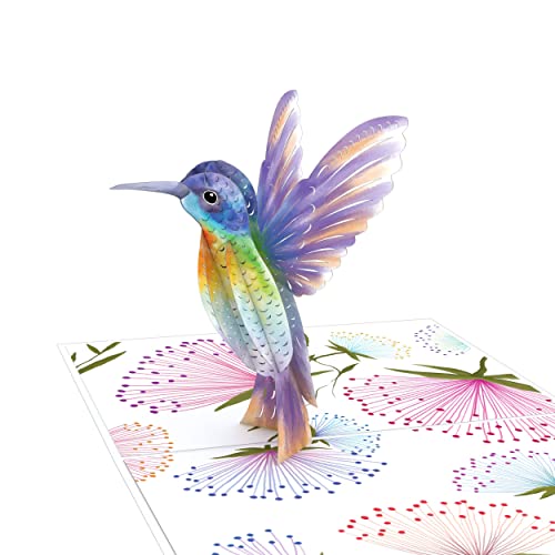 Lovepop® Kolibri 3D-Pop-Up-Karte – Muttertags-Grußkarte mit Einsteckfach und Umschlag, handgemachte Pop-Up-Muttertagskarte mit Kolibri und Blumen, 3D-Klappkarte für Mama zum Muttertag von Lovepop