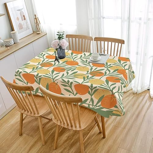 Tischdecke Outdoor Gelbgrüne Blätter Gartentischdecke Wasserdicht Tischdecke Geburtstag Party Tischdecke Abwaschbar Fleckschutz Table Cloth Indoor Outdoor Tischdecke(140x140cm) von Lovewang