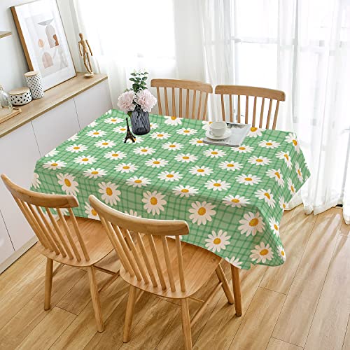 Tischdecke Outdoor Grün Beige Floral Gartentischdecke Wasserdicht Tischdecke Geburtstag Party Tischdecke Abwaschbar Fleckschutz Table Cloth Indoor Outdoor Tischdecke(100x140cm) von Lovewang