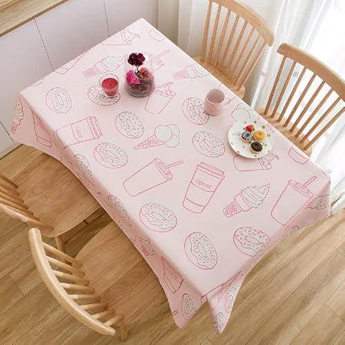 Tischdecke Outdoor Rosa EIS Gartentischdecke Wasserdicht Tischdecke Geburtstag Party Tischdecke Abwaschbar Fleckschutz Table Cloth Indoor Outdoor Tischdecke(140x140cm) von Lovewang