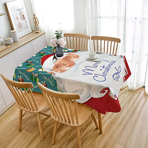 Tischdecke Outdoor Santa Claus Red Gartentischdecke Wasserdicht Tischdecke Geburtstag Party Tischdecke Abwaschbar Fleckschutz Table Cloth Indoor Outdoor Tischdecke(100x140cm) von Lovewang