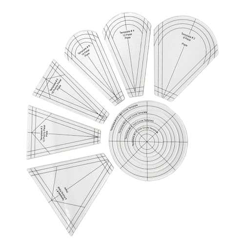 Loxyxbnh 10 Stück Acryl Regular Plate Vorlagen Nähen Schablonen Quilten Vorlagen Lineal Patchwork Lineal von Loxyxbnh