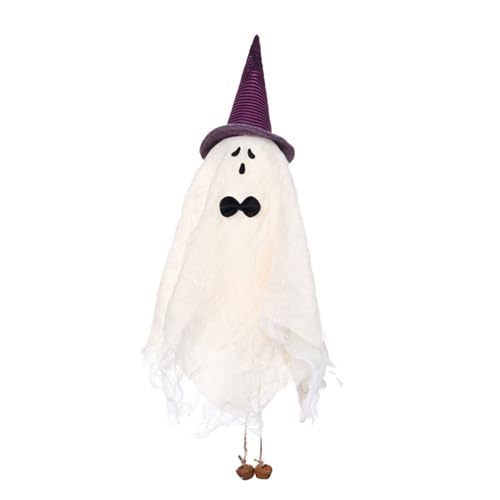 Loxyxbnh Zarter Halloween-Ornament-Anhänger, Veranda-Ornamente, Halloween-Vibing-Schild, Hexenhut-Ornamente von Loxyxbnh