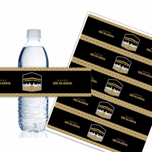 Lpitoy 20 Pcs Umrah Mubarak Wasserflasche Aufkleber Etiketten Muslim Party Wasserflasche Wrapper Dekorationen Ramadan Eid Wasserflasche Aufkleber Party Lieferungen von Lpitoy