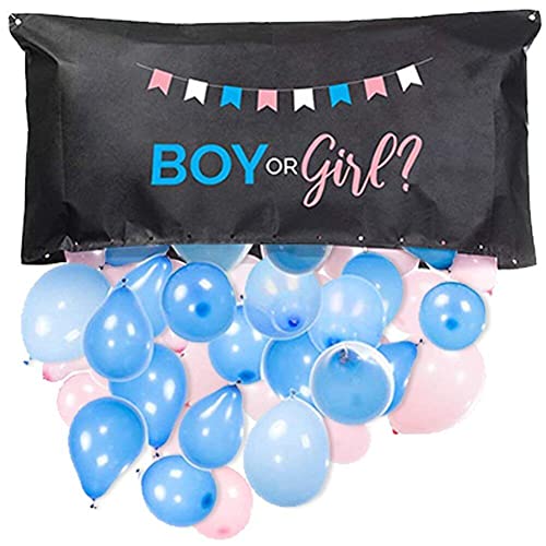 Geschlecht Offenbaren Partydekoration 1 Satz Junge Oder Mädchen Ballon Drop Bag Mit Seil Rosa Blaue Latexballons Für Babyparty von Lpitoy