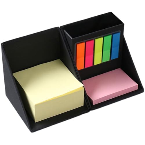 Haftnotizen-Schreibtisch-Organizer-Box-Set, Zusammenklappbarer Schreibtisch-Organizer, Halter, Notizblock, Register, Lesezeichen, Haftnotizen-Set Für Schüler Und Lehrer von Lpitoy