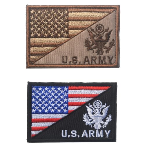 Lpitoy American Flag Armee Us Sticked Military Badge Emblem Patches Hook Loop Patches Für Hüte Rucksäcke Taschen Jacken 2pcs von Lpitoy