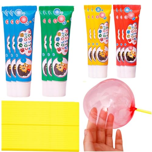 Lpitoy Magic Bubble Glue Blow Bubbles Ballons DIY Bubbles Kinder Elastische Bubble Balloons Blow Up Ballons Strohhalm Partyspiel von Lpitoy