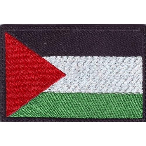 Lpitoy Palästina Flagge Patch Palästine Flaggen Bestickte Patches Palästinensische Flaggen Militärische Taktische Patch Für Kleidung Hut Rucksäcke Stolzdekorationen von Lpitoy