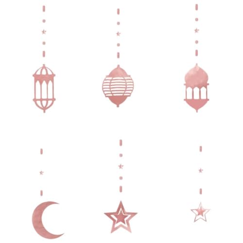 Lpitoy Ramadan Girlande Eid Mubarak Hängende Laterne Mond Party Dekoration Hängende Eid Banner Streamer Islamischer Geburtstag Hochzeit Partyzubehör von Lpitoy