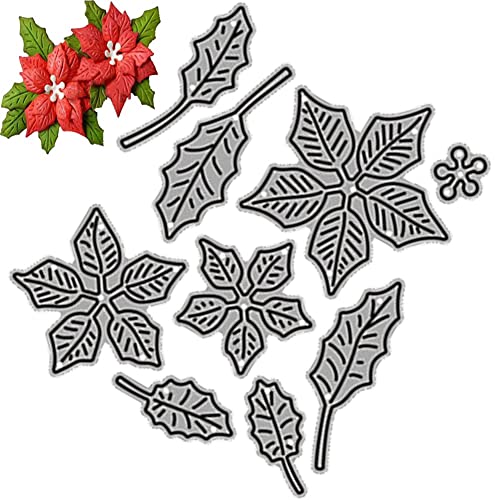 Lpitoy Weihnachts-metallschnitt, Weihnachtsstern-Blumen-stanzform, DIY-prägeschablone, Vorlage Für Kartenherstellung, Foto, Dekoratives Scrapbooking von Lpitoy