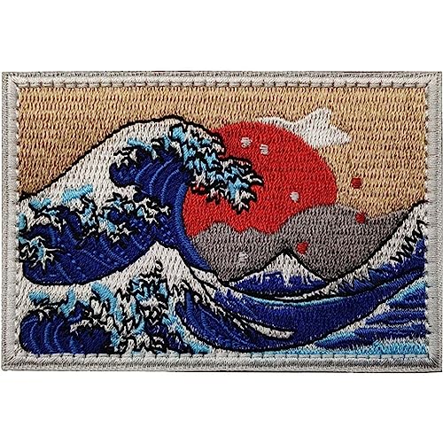 Sticked Die Große Welle Von Kanagawa Japan Patch Patches Military Patches Abzeichen Moral Für Rucksack von Lpitoy