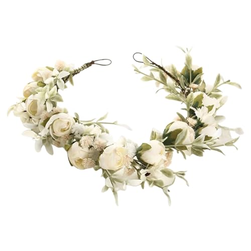 Lpsdssre Blumenfeenkrone | Böhmische Blumenkrone | Verstellbare Blumenkrone Girlande | Foto-Requisite Haarschmuck | Festival Blumenkrone Perfekte Foto-Requisite für Hochzeit Urlaub von Lpsdssre