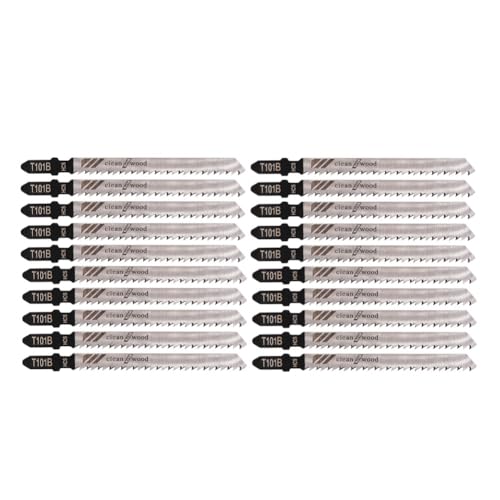 Lrporyvn T101B T-Schaft Stichsägeblätter-Set, 20er Pack, 4 10 TPI, Saubere Präzise Gerade Schnitte in und PVC, Einfach zu Bedienen von Lrporyvn