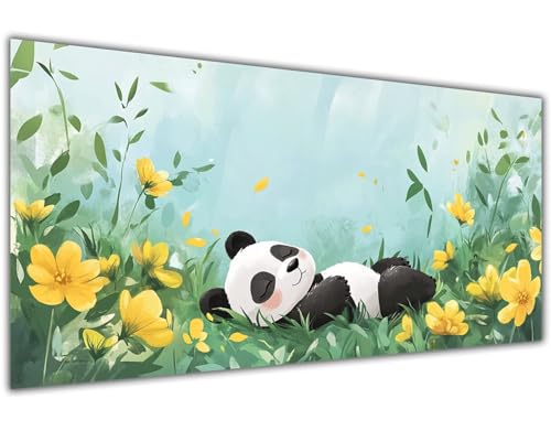 Malen Nach Zahlen Erwachsene Groß 20x40 cm Karikatur Malen Nach Zahlen Panda Paint by Numbers Kinder Ölgemälde mit Pinseln Acrylfarbe Kreative Bastelset Dekorieren Geschenk Frauen, Ohne Rahme-KL987 von Lslomrqz