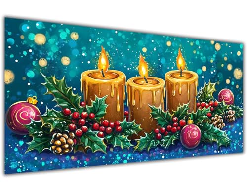 Malen Nach Zahlen Erwachsene Groß 20x40 cm Weihnachten Malen Nach Zahlen Traum Paint by Numbers Kinder Ölgemälde mit Pinseln Acrylfarbe Kreative Bastelset Dekorieren Geschenk Frauen, Ohne Rahme-KL965 von Lslomrqz