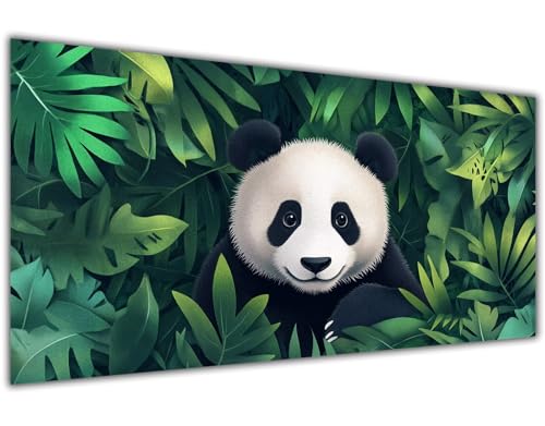 Malen Nach Zahlen Erwachsene Groß 70x140 cm Anlage Malen Nach Zahlen Panda Paint by Numbers Kinder Ölgemälde mit Pinseln Acrylfarbe Kreative Bastelset Heimdekoration Geschenk Frauen, Ohne Rahme-KL332 von Lslomrqz