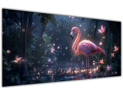 Malen Nach Zahlen Erwachsene Traum Malen Nach Zahlen Kinder ab 456789 Jahre Flamingo Paint by Numbers Ölgemälde mit Pinsel Acrylfarbe Kreative Dekorieren Mädchen Geschenk Ohne Rahmen 30x60cm-KL941 von Lslomrqz