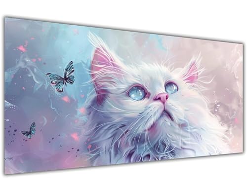 Malen Nach Zahlen Traum Malen Nach Zahlen Erwachsene Katze Paint by Numbers Kinder ab 456789 Jahre DIY Ölgemälde mit Pinsel Acrylfarbe Kreative Dekorieren Geschenk Männer Ohne Rahmen 90x180cm-KL1027 von Lslomrqz