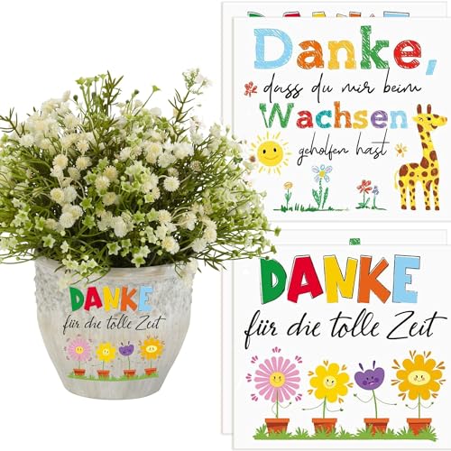 4 Stück Aufkleber für den Blumentopf, Dankeschön Aufkleber Danke, Blumentopf Dankeschön Aufkleber, Dass Du Mir Beim Wachsen, Geholfen Hast, Kindergarten Abschiedsgeschenk, Erzieherin Geschenk von Ltsbaed