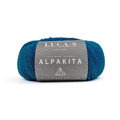 Luca-S Yarns ALPAKITA Superweiches Alpaka-Garn, 100% Baby-Alpaka-DK, Strick- und Häkelgarn, 50 g – 125 m von Luca-S Garne