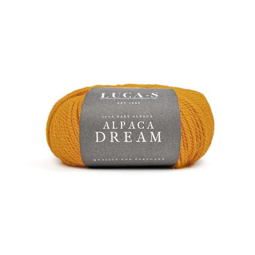 Luca-S Yarns Alpaca Dream Superweiches Alpaka-Garn, 50 g – 100 m Kammgarn, 100% Baby-Alpaka-Strick- und Häkelwolle, 5 Stück von Luca-S Garne