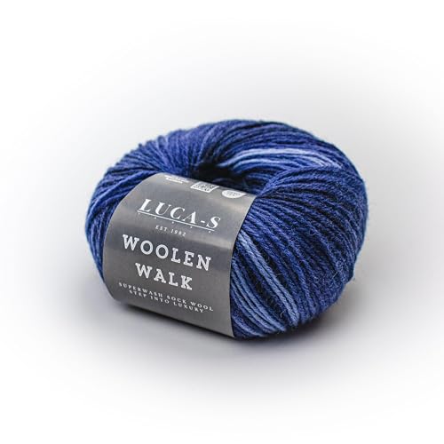 Superwash Sockenwolle zum Stricken, 4-fädiges Sockengarn aus 75 % reiner Wolle und 25 % Polyamid, 50 g Handstrickgarn für Socken, 2er-Pack von Luca-S Yarns