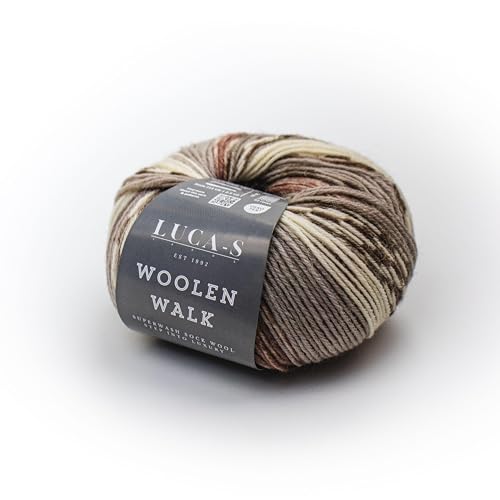 Superwash Sockenwolle zum Stricken, 4-fädiges Sockengarn aus 75 % reiner Wolle und 25 % Polyamid, 50 g Handstrickgarn für Socken, 2er-Pack von Luca-S Yarns