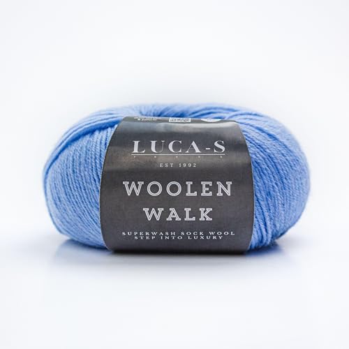 Superwash Sockenwolle zum Stricken, 4-fädiges Sockengarn aus 75 % reiner Wolle und 25 % Polyamid, 50 g Handstrickgarn für Socken, 2er-Pack von Luca-S Yarns