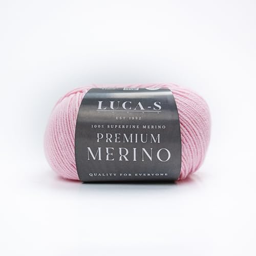 Premium-Merino-Garn, 4-fädig, Superwash Baby-Merinowolle, 100 % reine, extra feine Merinowolle, Strickwolle, Häkelwolle, 50 g Knäuel von Luca-S Yarns