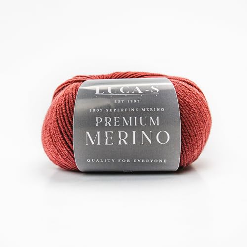 Premium-Merino-Garn, 4-fädig, Superwash Baby-Merinowolle, 100 % reine, extra feine Merinowolle, Strickwolle, Häkelwolle, 50 g Knäuel von Luca-S Yarns