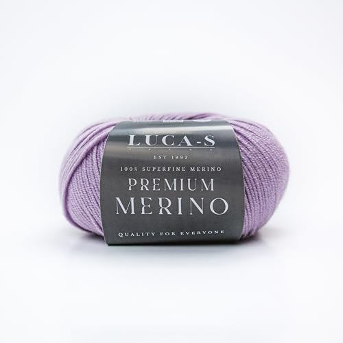 Premium-Merino-Garn, 4-fädig, Superwash Baby-Merinowolle, 100 % reine, extra feine Merinowolle, Strickwolle, Häkelwolle, 50 g Knäuel von Luca-S Yarns