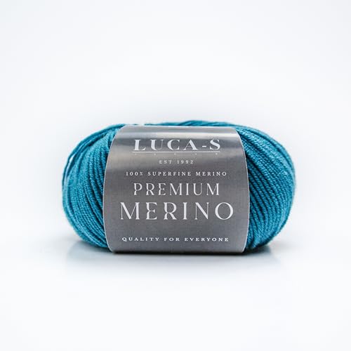 Premium-Merino-Garn, 4-fädig, Superwash Baby-Merinowolle, 100 % reine, extra feine Merinowolle, Strickwolle, Häkelwolle, 50 g Knäuel von Luca-S Yarns