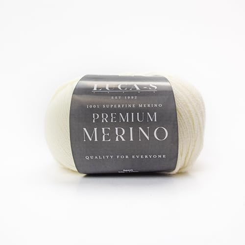 Premium-Merino-Garn, 4-fädig, Superwash Baby-Merinowolle, 100 % reine, extra feine Merinowolle, Strickwolle, Häkelwolle, 50 g Knäuel von Luca-S Yarns