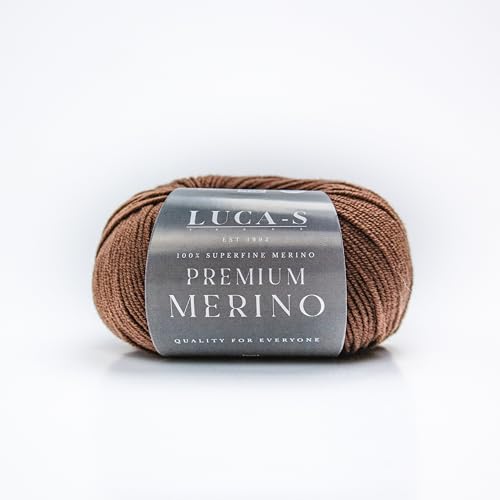 Premium-Merino-Garn, 4-fädig, Superwash Baby-Merinowolle, 100 % reine, extra feine Merinowolle, Strickwolle, Häkelwolle, 50 g Knäuel von Luca-S Yarns