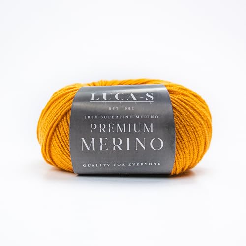 Premium-Merino-Garn, 4-fädig, Superwash Baby-Merinowolle, 100 % reine, extra feine Merinowolle, Strickwolle, Häkelwolle, 50 g Knäuel von Luca-S Yarns