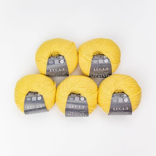 Premium-Merino-Garn, 4-fädig, Superwash Baby-Merinowolle, 100 % reine, extra feine Merinowolle, Strickwolle, Häkelwolle, 50 g Knäuel von Luca-S Yarns