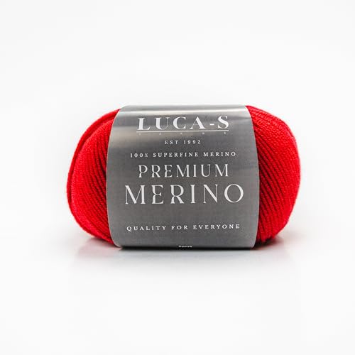 Premium-Merino-Garn, 4-fädig, Superwash Baby-Merinowolle, 100 % reine, extra feine Merinowolle, Strickwolle, Häkelwolle, 50 g Knäuel von Luca-S Yarns