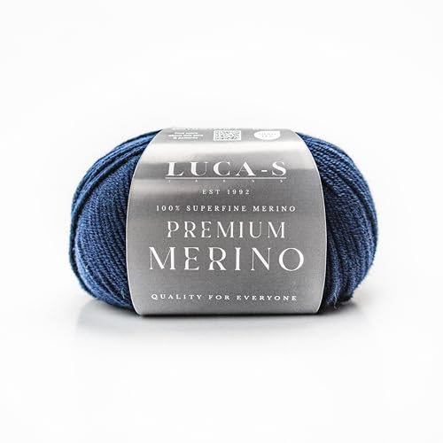 Premium-Merino-Garn, 4-fädig, Superwash Baby-Merinowolle, 100 % reine, extra feine Merinowolle, Strickwolle, Häkelwolle, 50 g Knäuel von Luca-S Yarns