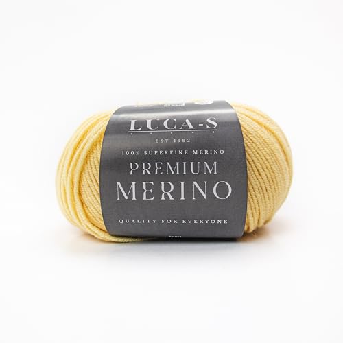 Premium-Merino-Garn, 4-fädig, Superwash Baby-Merinowolle, 100 % reine, extra feine Merinowolle, Strickwolle, Häkelwolle, 50 g Knäuel von Luca-S Yarns