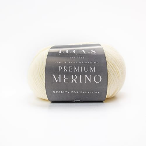 Premium-Merino-Garn, 4-fädig, Superwash Baby-Merinowolle, 100 % reine, extra feine Merinowolle, Strickwolle, Häkelwolle, 50 g Knäuel von Luca-S Yarns