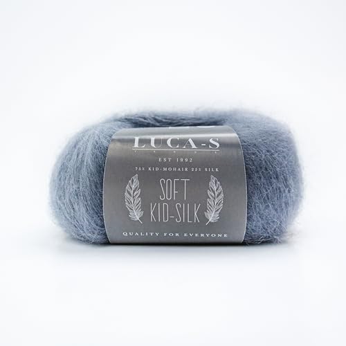 Soft Kid Seide- und Mohairgarn zum Stricken, 75% Mohair, 25% Seide, Strick- & Häkelgarn, 25 g, 210 m, flauschig weiches Garn von Luca-S Yarns