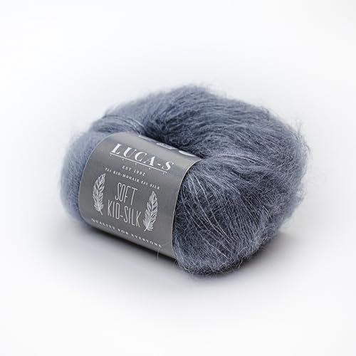 Soft Kid Seide- und Mohairgarn zum Stricken, 75% Mohair, 25% Seide, Strick- & Häkelgarn, 25 g, 210 m, flauschig weiches Garn von Luca-S Yarns