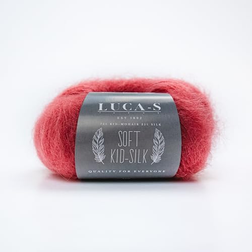 Soft Kid Seide- und Mohairgarn zum Stricken, 75% Mohair, 25% Seide, Strick- & Häkelgarn, 25 g, 210 m, flauschig weiches Garn von Luca-S Yarns