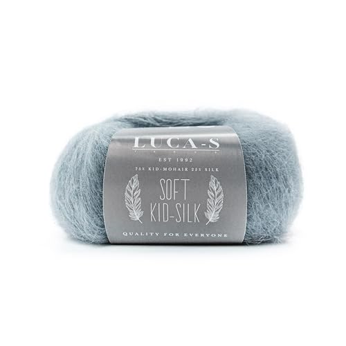 Soft Kid Seide- und Mohairgarn zum Stricken, 75% Mohair, 25% Seide, Strick- & Häkelgarn, 25 g, 210 m, flauschig weiches Garn von Luca-S Yarns