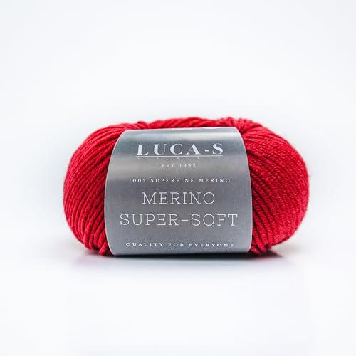 Superfeines Merino-DK-Garn zum Stricken und Häkeln, superweiche Superwash 100% Merinowolle, 50 g Knäuel, 2 Stück von Luca-S Yarns