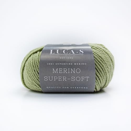 Superfeines Merino-DK-Garn zum Stricken und Häkeln, superweiche Superwash 100% Merinowolle, 50 g Knäuel, 2 Stück von Luca-S Yarns