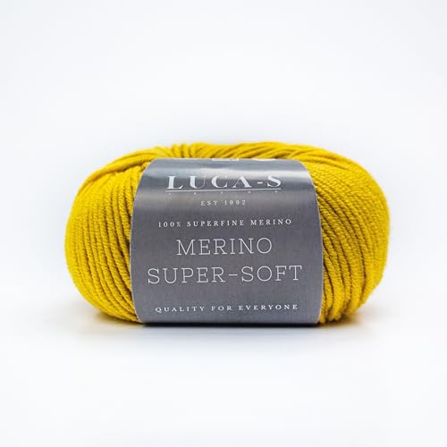 Superfeines Merino-DK-Garn zum Stricken und Häkeln, superweiche Superwash 100% Merinowolle, 50 g Knäuel, 2 Stück von Luca-S Yarns