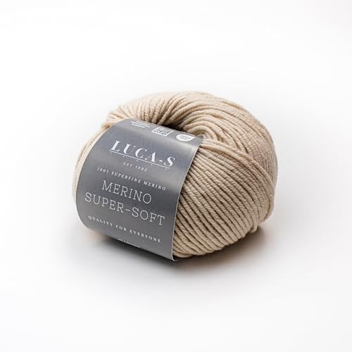 Superfeines Merino DK Garn zum Stricken und Häkeln, superweiche Superwash 100% Merinowolle, 50 g Knäuel von Luca-S Yarns